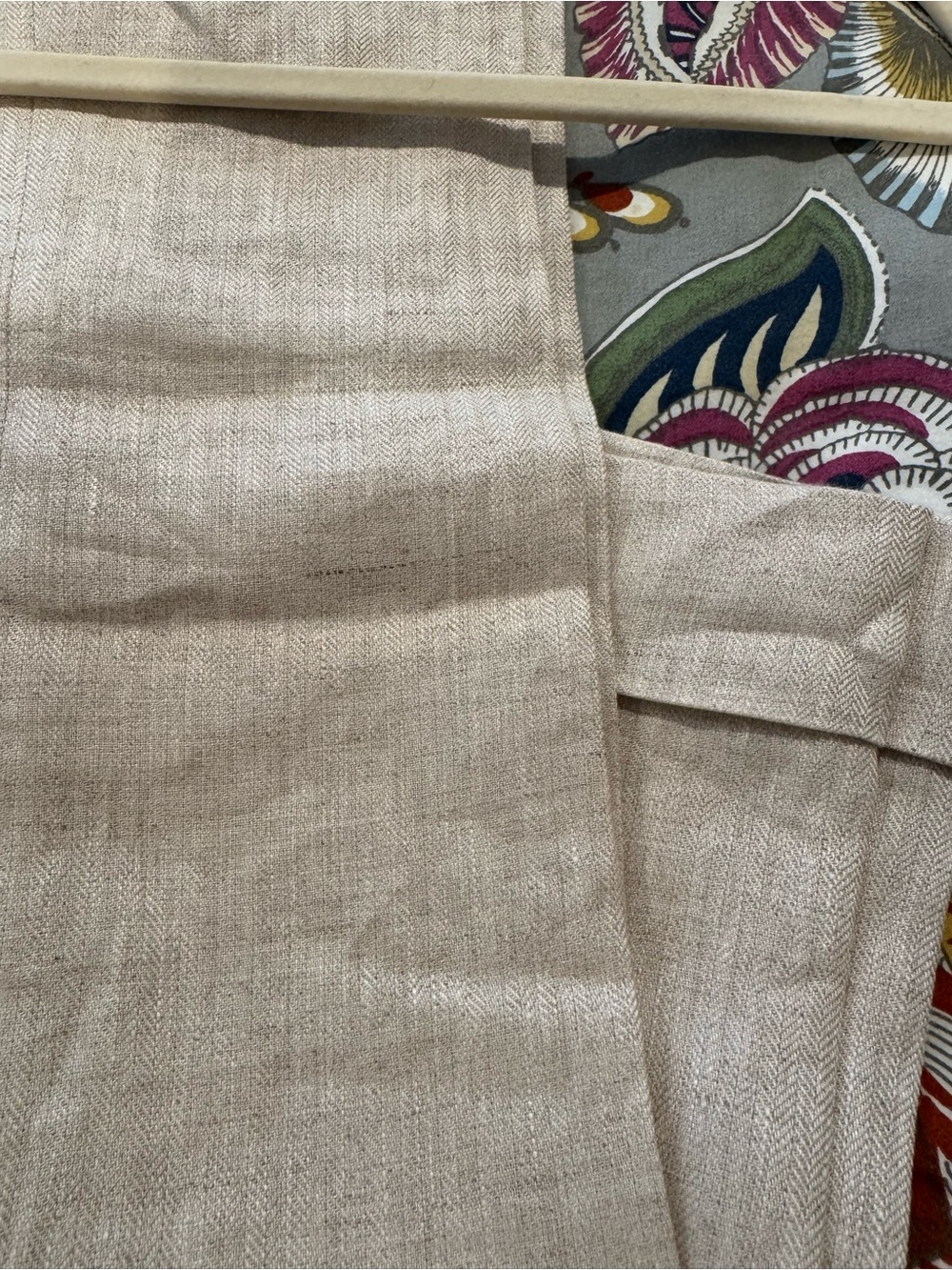 J. Crew Flax Color Herringbone 100% Linen Trousers - Picture 12 of 12